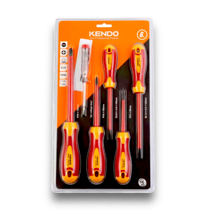 KENDO 6pc VDE Screwdriver Set - 20483