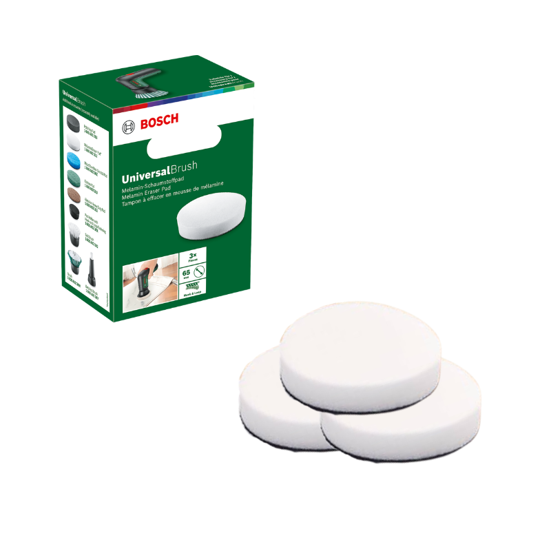 POWERFUL BOSCH MELAMIN ERASER PAD ATTATCHMENT, 65MM, USE WITH CORDLESS UNIVERSAL BRUSH (3PCS/SET)