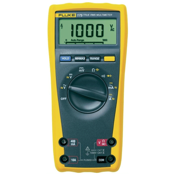 Fluke 175 True RMS Digital Multimeter, 1000V, 10A, CAT IV 600V Main image