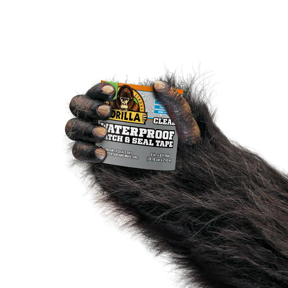 Gorilla Waterproof Patch & Seal Tape Clear, 4" x 8ft