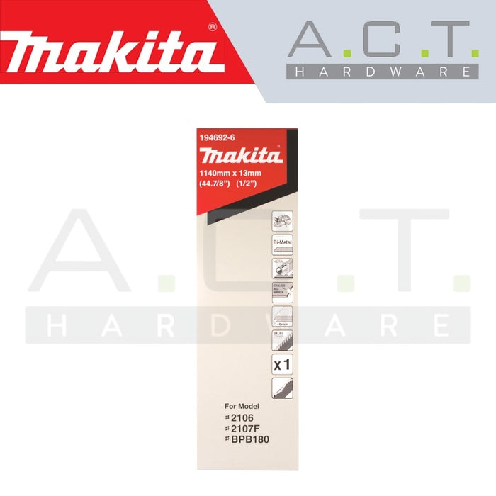 MAKITA RECIPRO SAW BLADE, (HARD STEEL/ CAST IRON/ BI-METAL BAND SAW CUTS), 194692-6