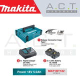 MAKITA MKP1RT182 MAKPAC 18V POWER SOURCE KIT (2PCS BL1850B 5.0AH BATTERIES, 1PC DC18RC CHARGER)