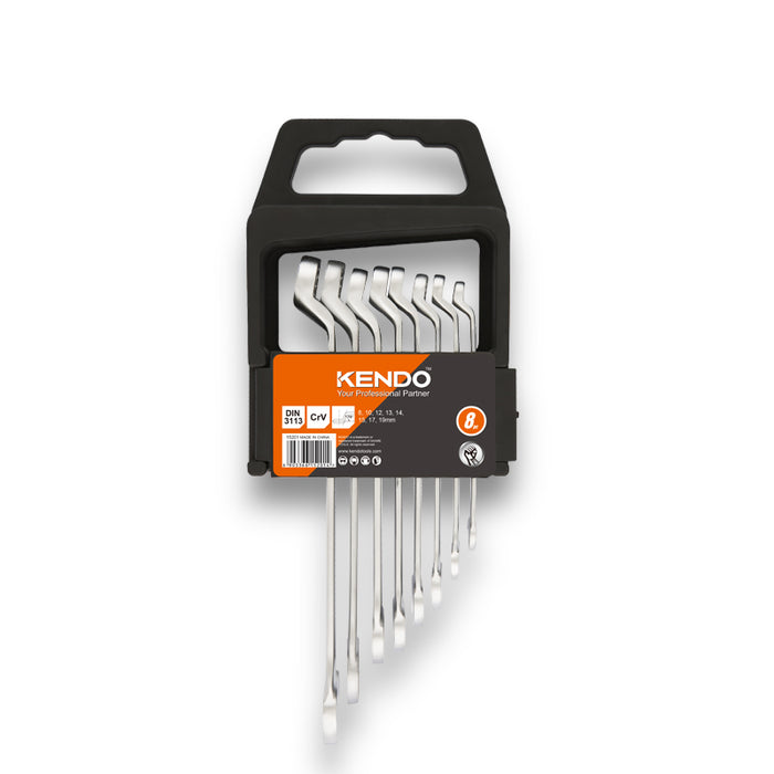 KENDO 8pc Deep Offset Combination Spanner Set - 15201