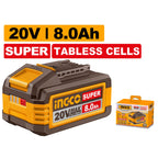INGCO 20V 8.0AH SUPER TABLESS CELLS LI-ION BATTERY FBLI2158