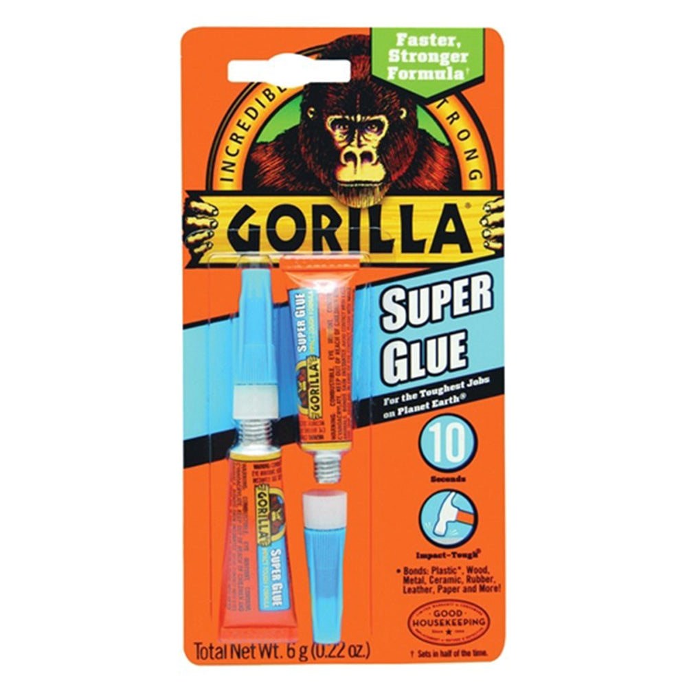 Gorilla Anti-Clog Cap Super Glue Clear, 2 x 3g Main image