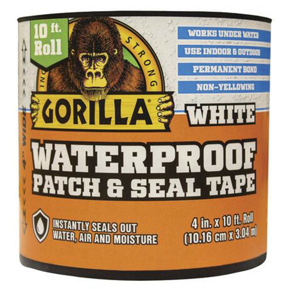 Gorilla Waterproof Patch & Seal Tape White, 4" x 10ft Main image