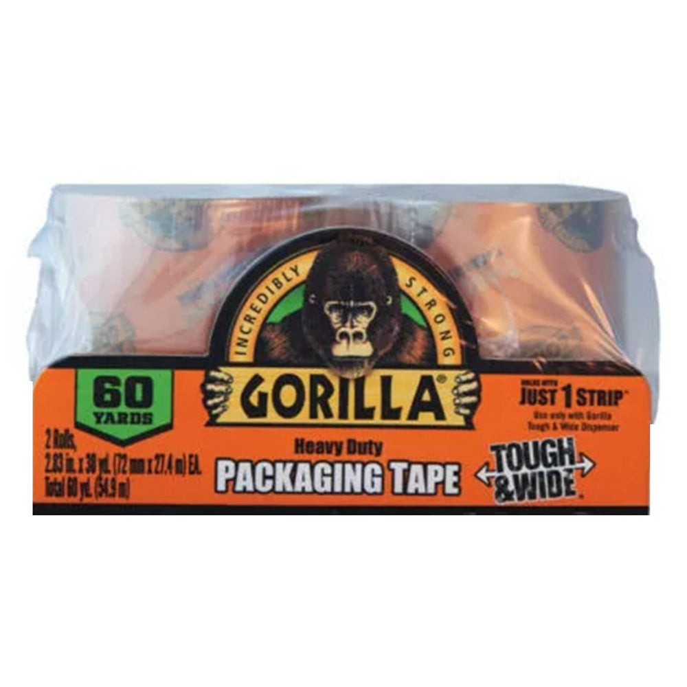 Gorilla Packaging Tape Refills, 2.83" x 30 Yards, 2 Pack