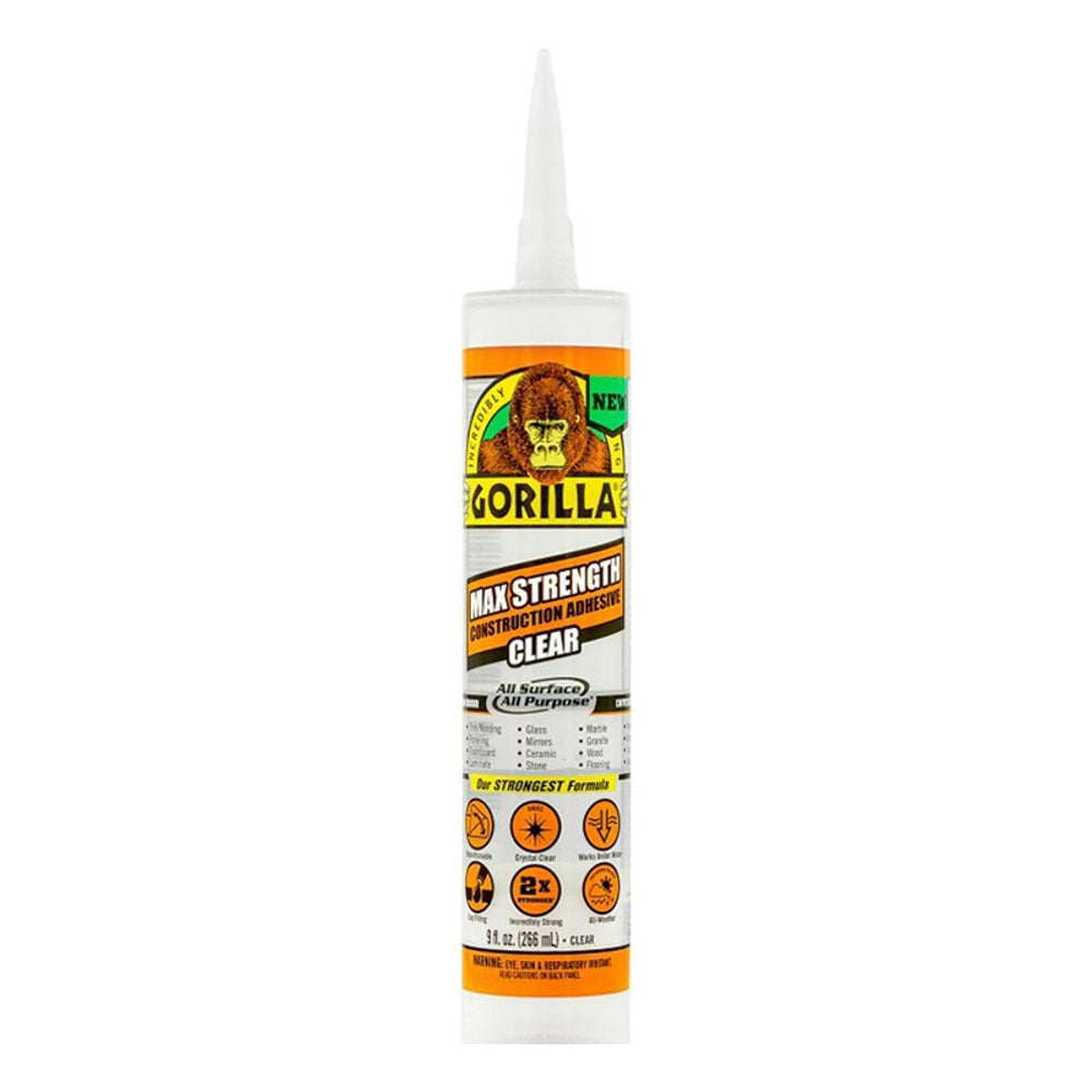 Gorilla Max Strength Construction Adhesive Clear, 266ml Main image