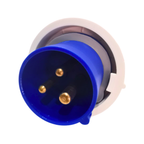 ASYS WEATHERPROOF INDUSTRIAL PLUG, 16A-6H 2P, 220V MALE- ASYS1663SVW