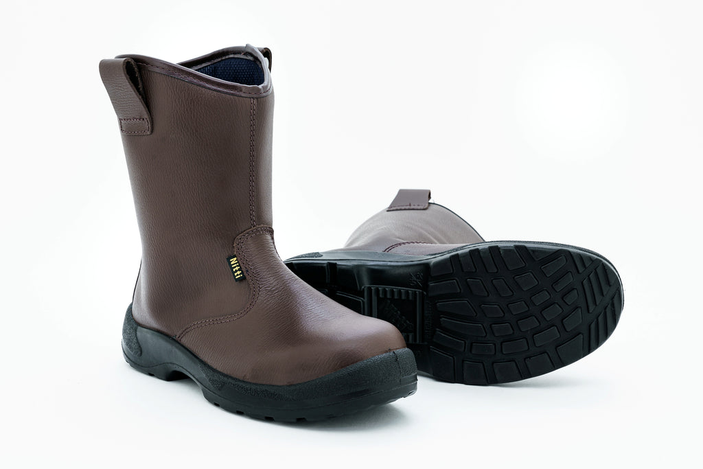 Nitti 23281BN, Safety Shoes, High Cut Pull-on [BROWN]
