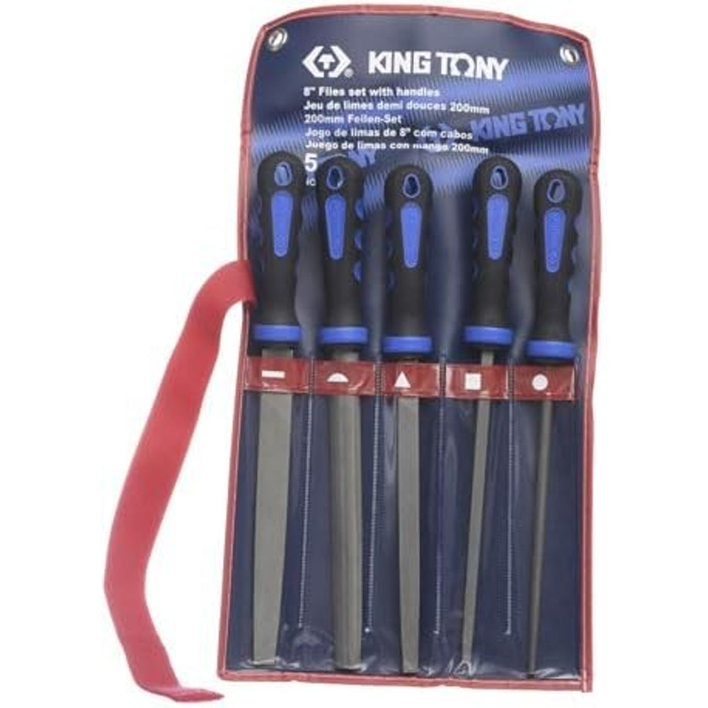 King Tony 1005GQ 5-Piece 8" Second Cut File Set with Handles Secondary image
