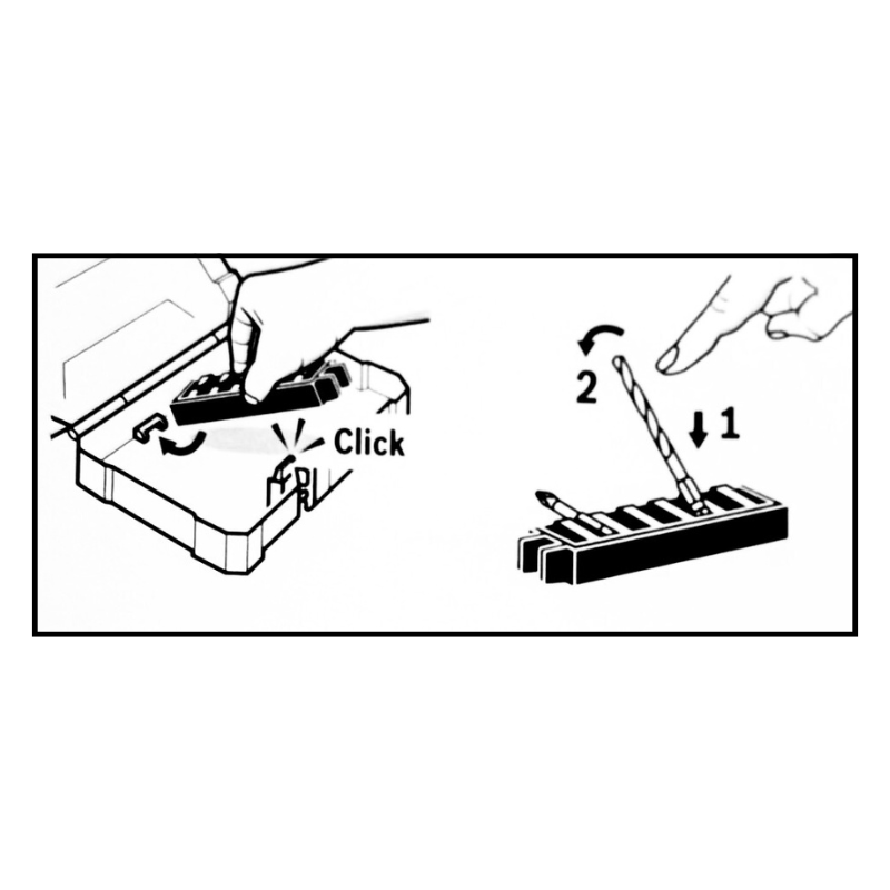 EXCLUSIVE BOSCH SCREW BIT SET WITH SCREWDRIVER, 45PCS IN TOUGH HARD CASE