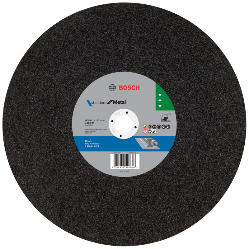 Bosch 14" Cutting Disc/ Wheel for Metal Cuts, 355x 2.8 x 25.4mm, [SKU: 2 608 619 378]