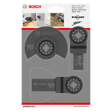BOSCH Starlock OMT Basic Wood & Metal Blades Set, For Oscillating Multitools, Oscillation Blade (3PC/PKT)