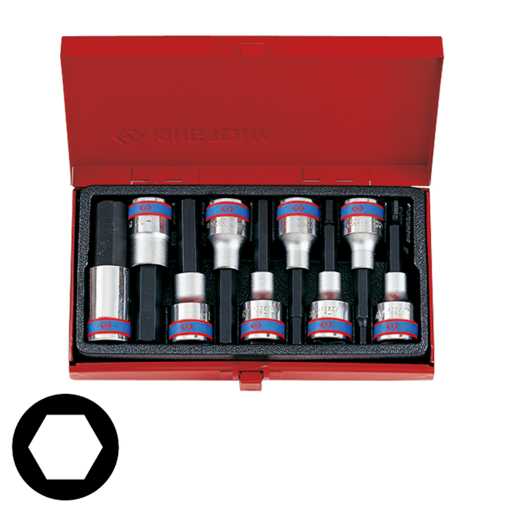 King Tony 4120PR 9-Piece 1/2 inch Drive Hex Bit Socket Set Main image