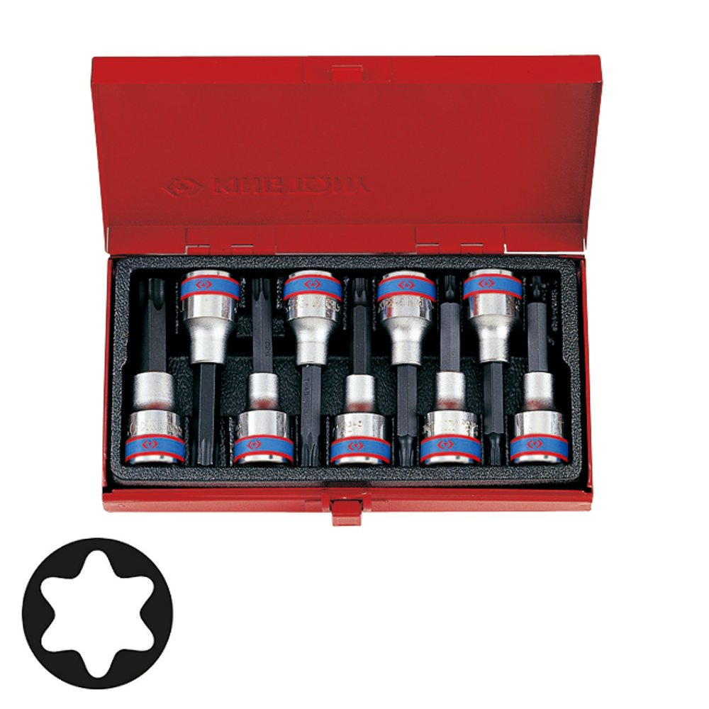 King Tony 4119PR 9-Piece 1/2 inch Drive Star Bit Socket Set Main image