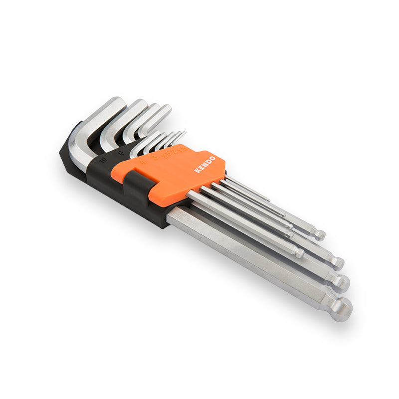 KENDO 9PC BALL END HEX KEY SET, ALLEN KEY, 20735, 20736, 20737