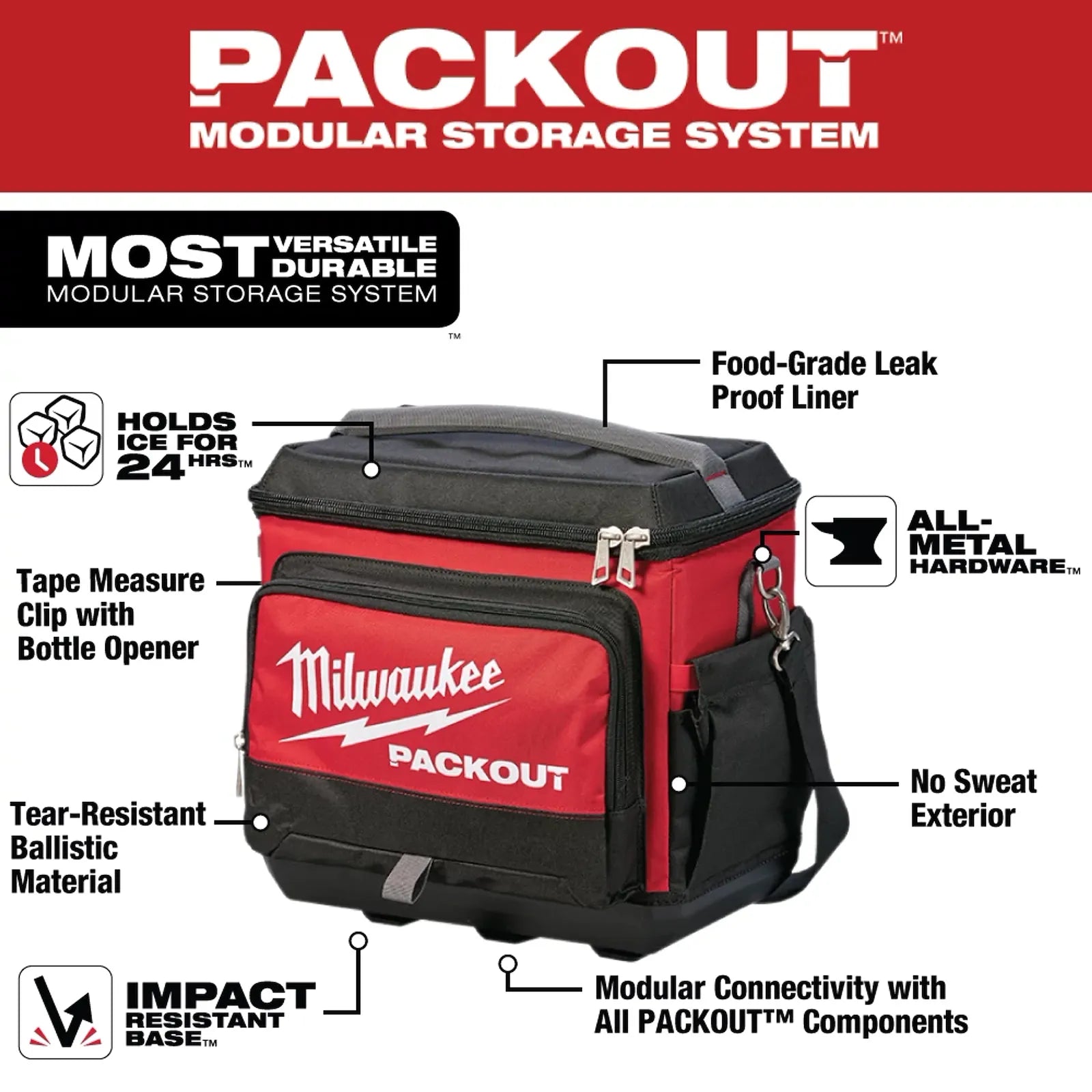 MILWAUKEE 48-22-8302 , PACKOUT™ Cooler