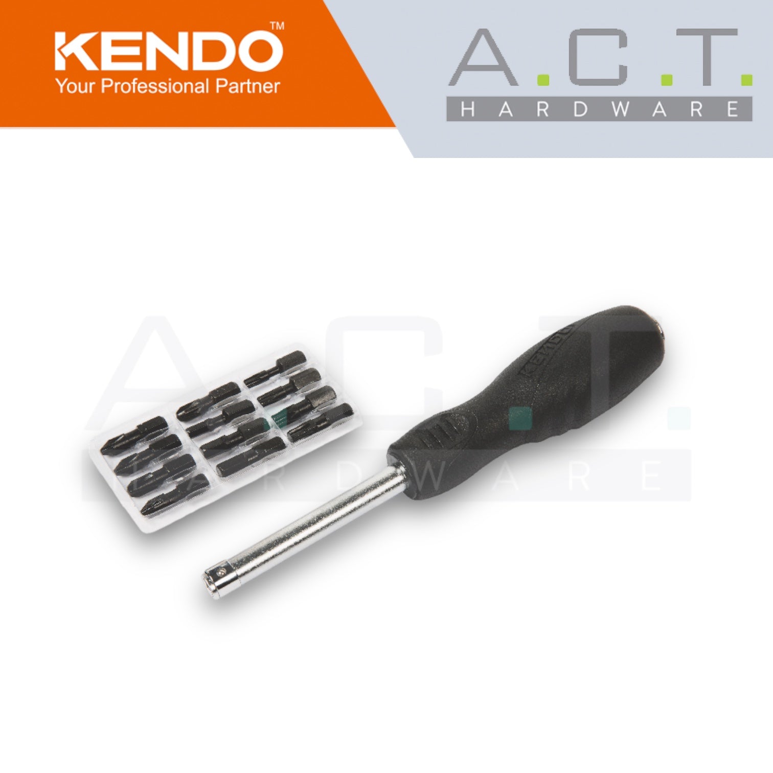 KENDO 13PC STRIKING DRIVE STRAIGHT SCREWDRIVER SET - 20021 Main image