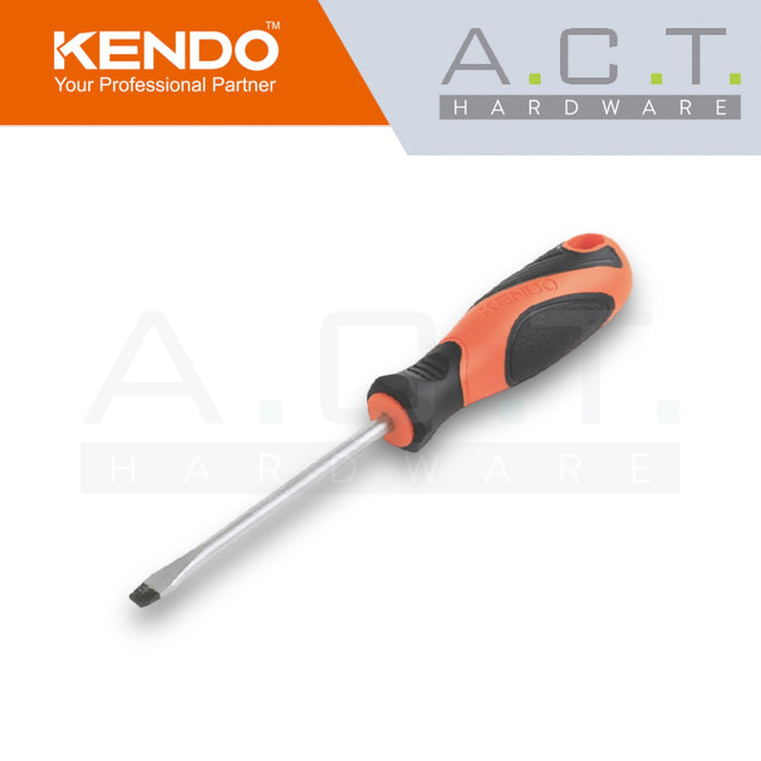 KENDO SLOTTED SCREWDRIVER WITH MAGNETIC TIP