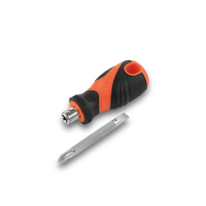 KENDO 2-IN-1 LONG STUBBY IMPACT SCREWDRIVER SET - 20217