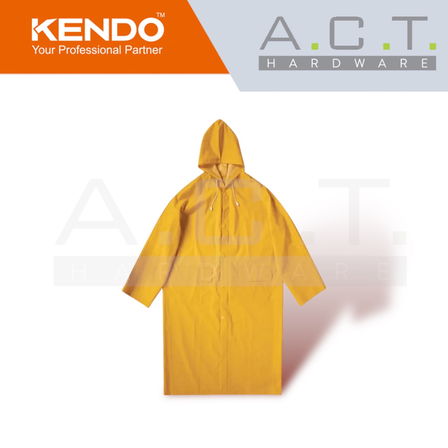 KENDO RAINCOAT WITH ZIPPER AND POCKETS Main image