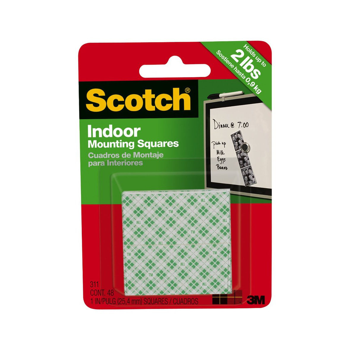 3M SCOTCH HEAVY DUTY MOUNTING SQ 1 INCH MOUNT 111