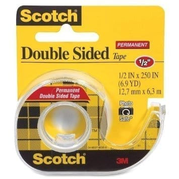 3M SCOTCH DOUBLE SIDE TAPE 136 0.5 INCH X 250 INCH