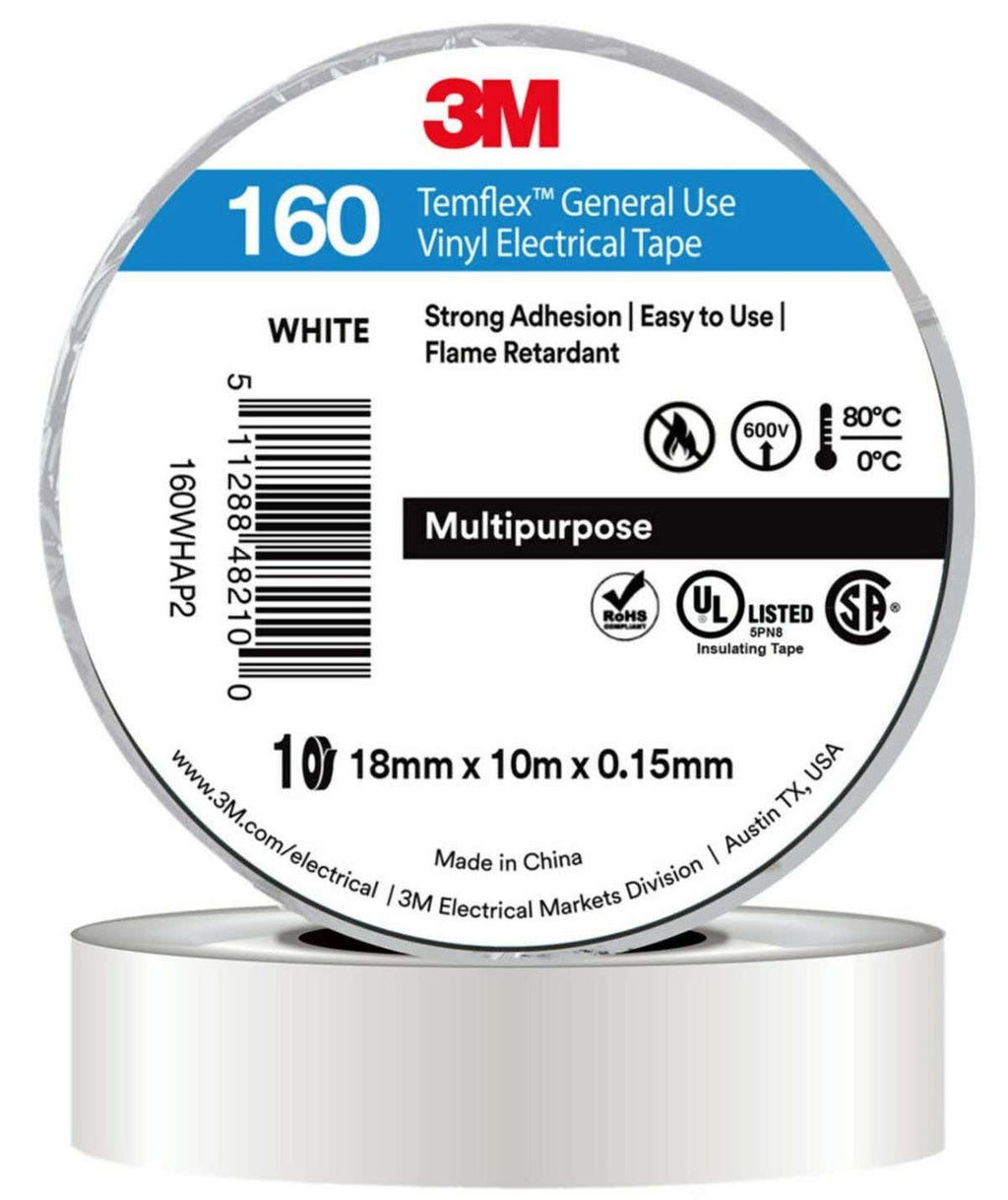 3M TEMFLEX 160 GP VINYL ELEC TAPE 18MMX10M