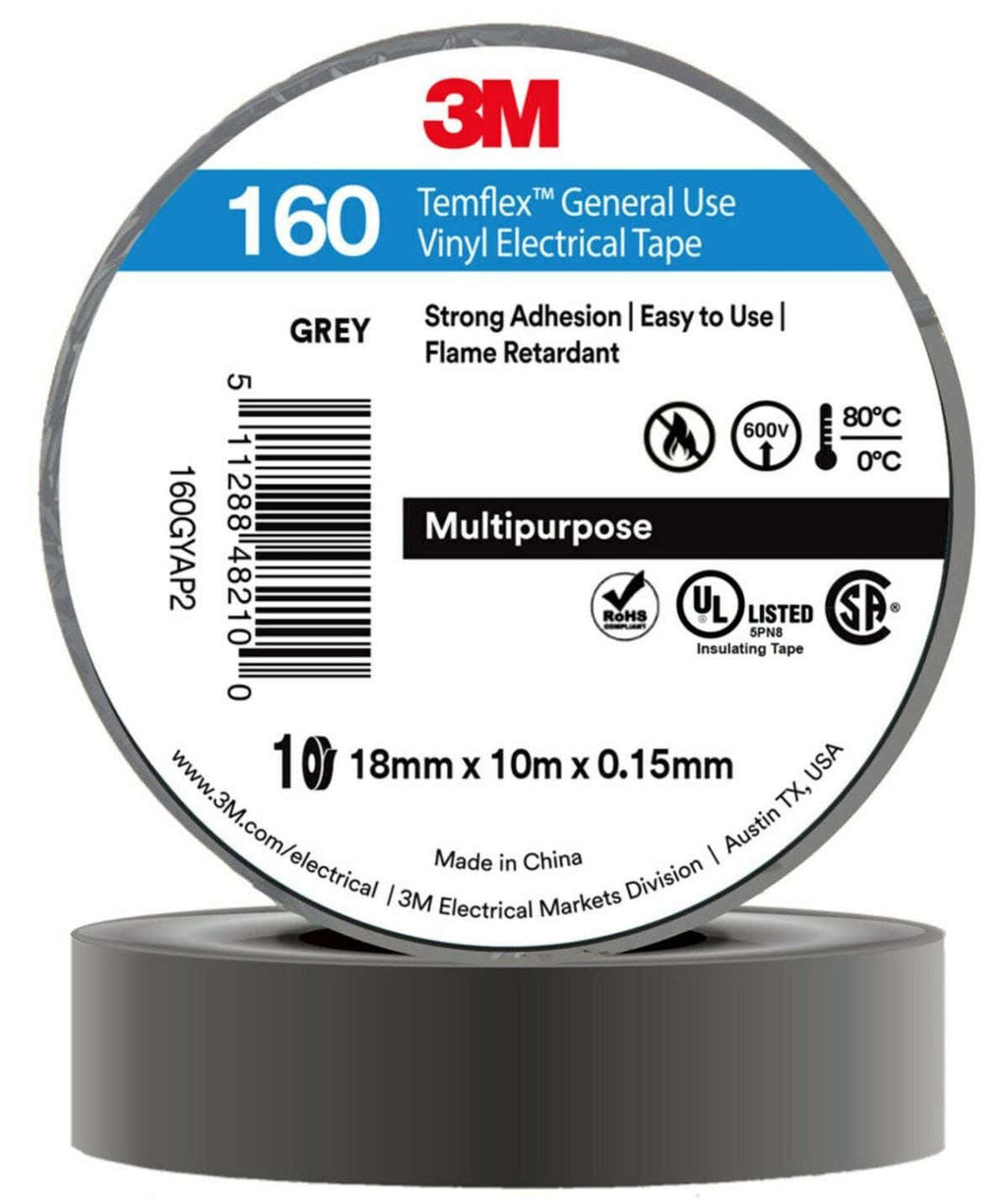 3M TEMFLEX 160 GP VINYL ELEC TAPE 18MMX10M