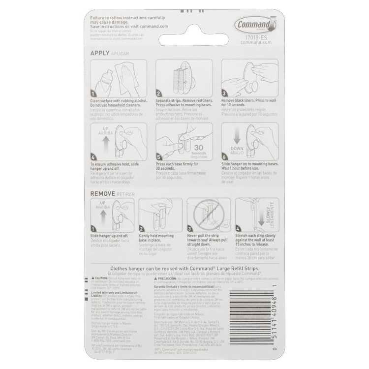 3M COMMAND 17019-ES CLOTHES HANGER