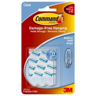3M CLEAR MEDIUM REFILL STRIPS 17021CLR