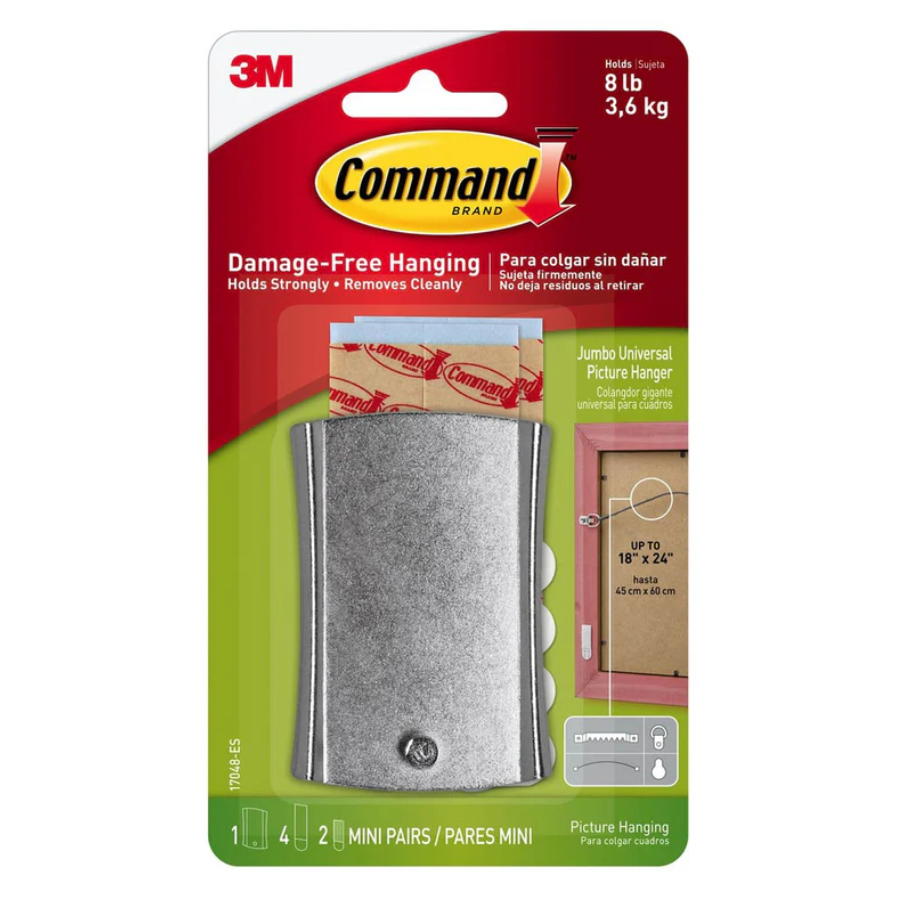 3M COMMAND STICKY NAIL WIRE-BACKED JUMBO PICTURE HANGER (17048) Main image