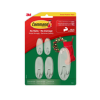 3M COMMAND 17091-5CLR CHRISTMAS PACK ASSORTED CLEAR HOOKS