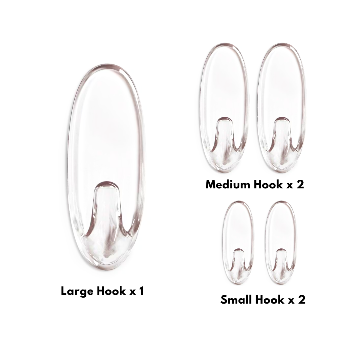 3M COMMAND 17091-5CLR CHRISTMAS PACK ASSORTED CLEAR HOOKS