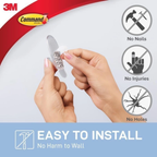 3M COMMAND 17091-5CLR CHRISTMAS PACK ASSORTED CLEAR HOOKS