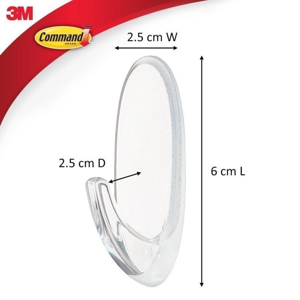 3M COMMAND 17091-5CLR CHRISTMAS PACK ASSORTED CLEAR HOOKS