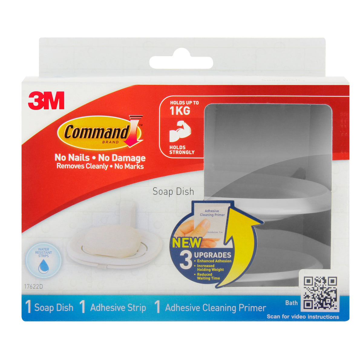 3M COMMAND 17622D SOAP DISH 12P/C