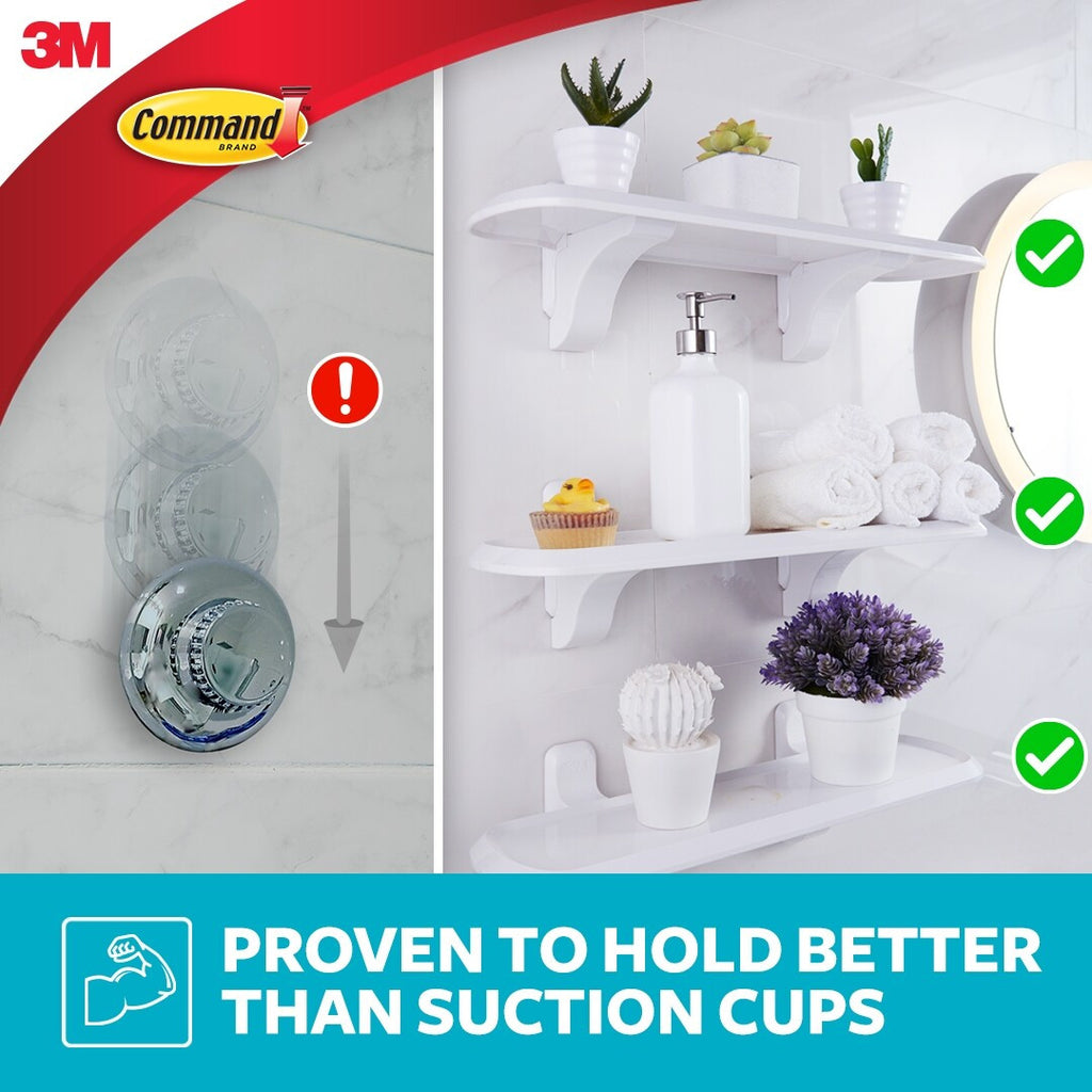 3M COMMAND 17628D BATHROOM SHELF (6 PACK/CASE)