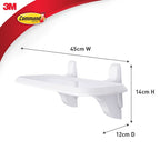 3M COMMAND 17628D BATHROOM SHELF (6 PACK/CASE)