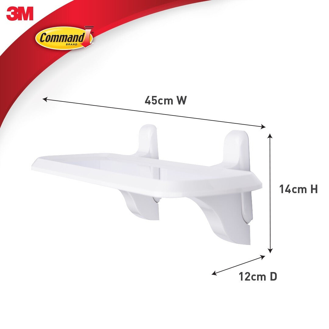 3M COMMAND 17628D BATHROOM SHELF (6 PACK/CASE)