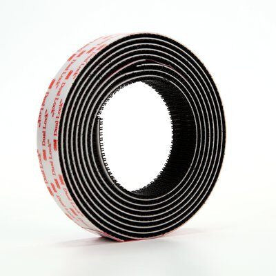 3M DUAL LOCK RECLOSABLE FASTENER BLACK 25MM X 1M 3MSJ3551