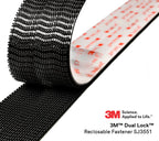 3M DUAL LOCK RECLOSABLE FASTENER BLACK 25MM X 1M 3MSJ3551