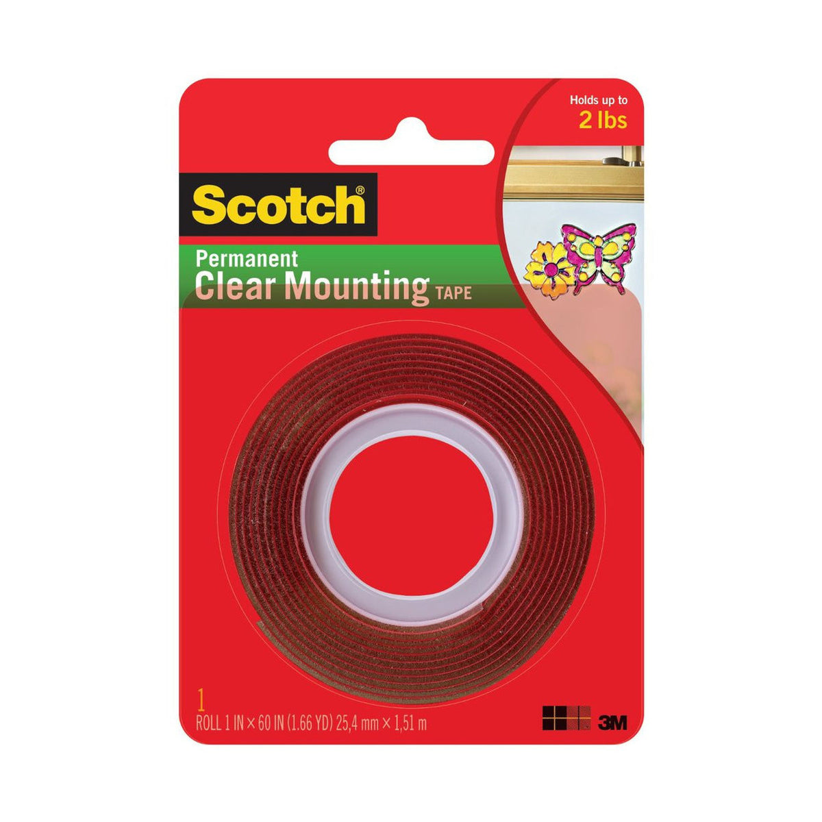 3M SCOTCH HEAVY DUTY MOUNTING TAPE 1 X 60 INCH 4010 Main image