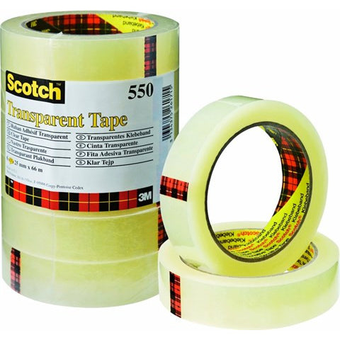 3M SCOTCH ECONOMY TRANS TAPE 24MM X 66M 550CC