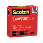3M SCOTCH PREMIUM TRANS TAPE 0.5 INCH X 36 YARD 600A