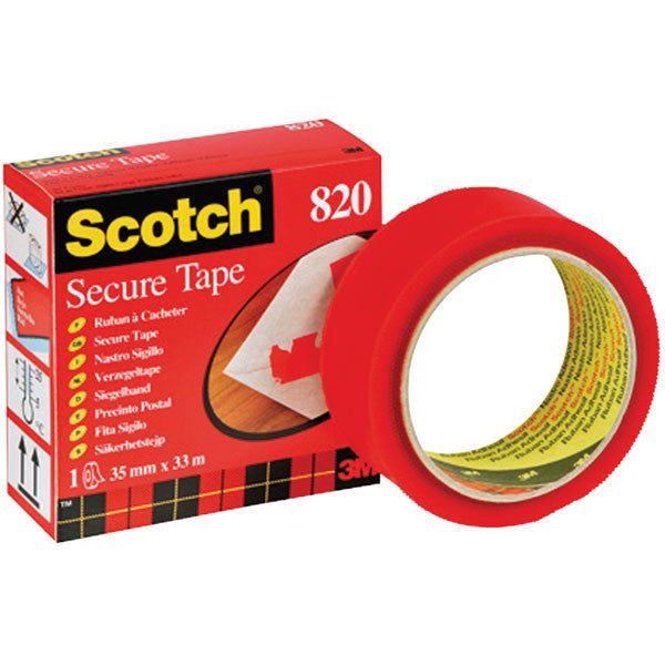 3M SCOTCH SECURE TAPE RED 820 Main image