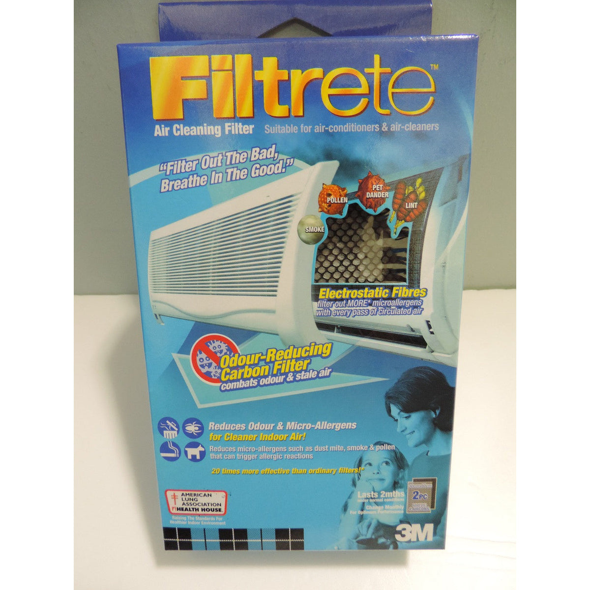 3M FILTRETE AIRCON CHARCOAL FILTER 2S BLUE 9808-2C