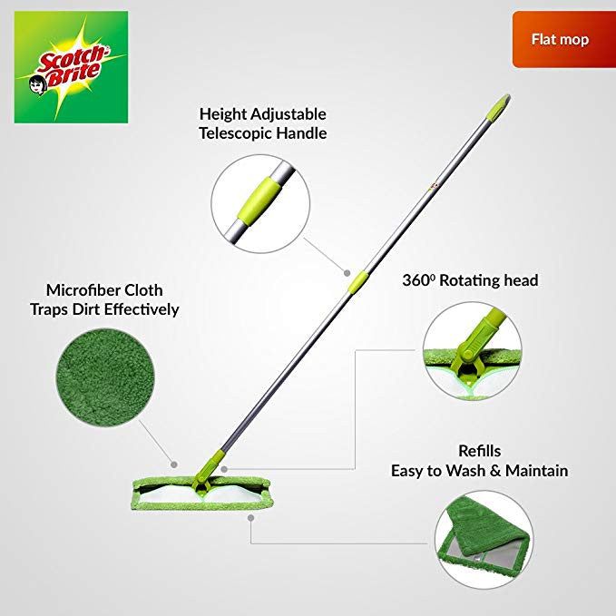 3M SCOTCHBRITE AS-800E MULTI-PURPOSE WINDOW & GLASS SURFACE CLEANING MOP