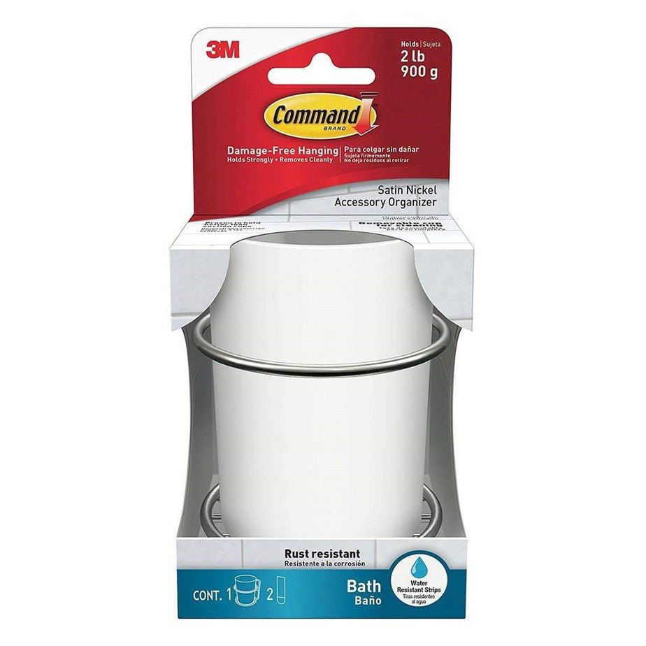 3M COMMAND BATH38 SATIN NICKEL ACCESSORY ORGANIZER Secondary image